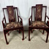 Fauteuils chinois broderie de soie