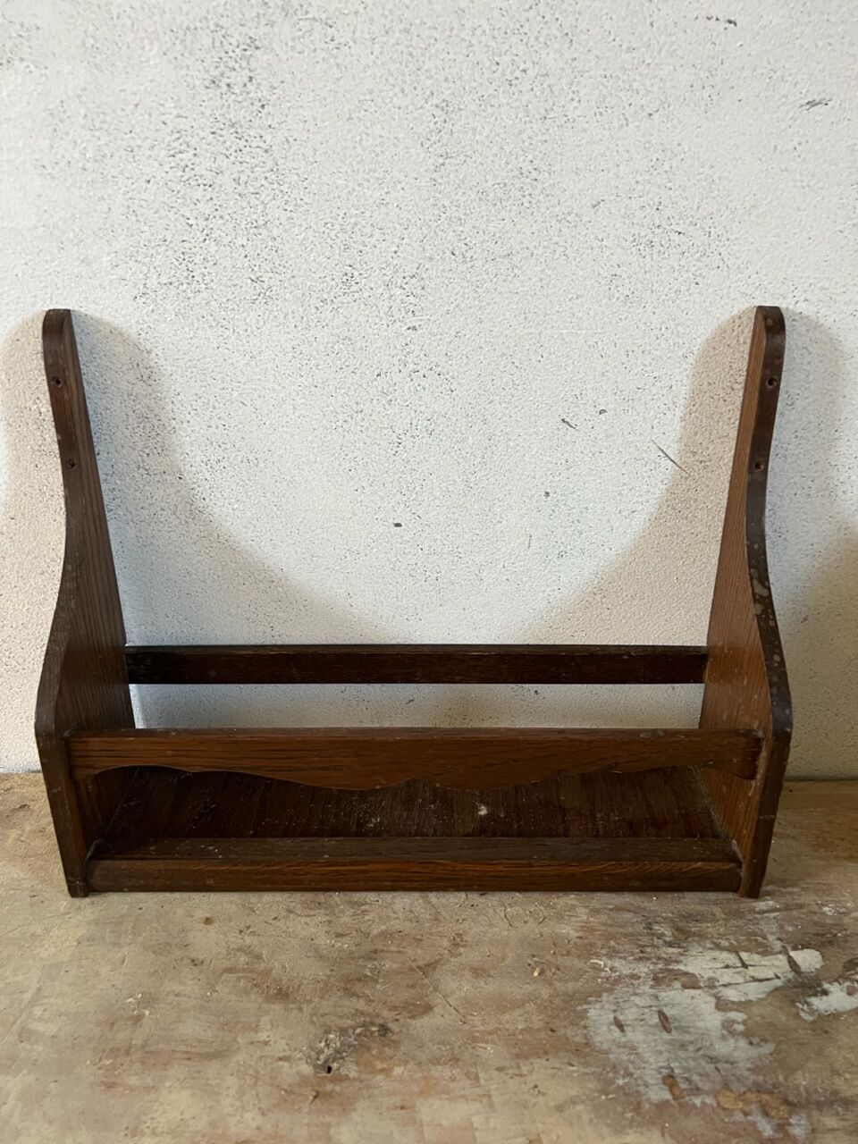 Wooden wall shelf