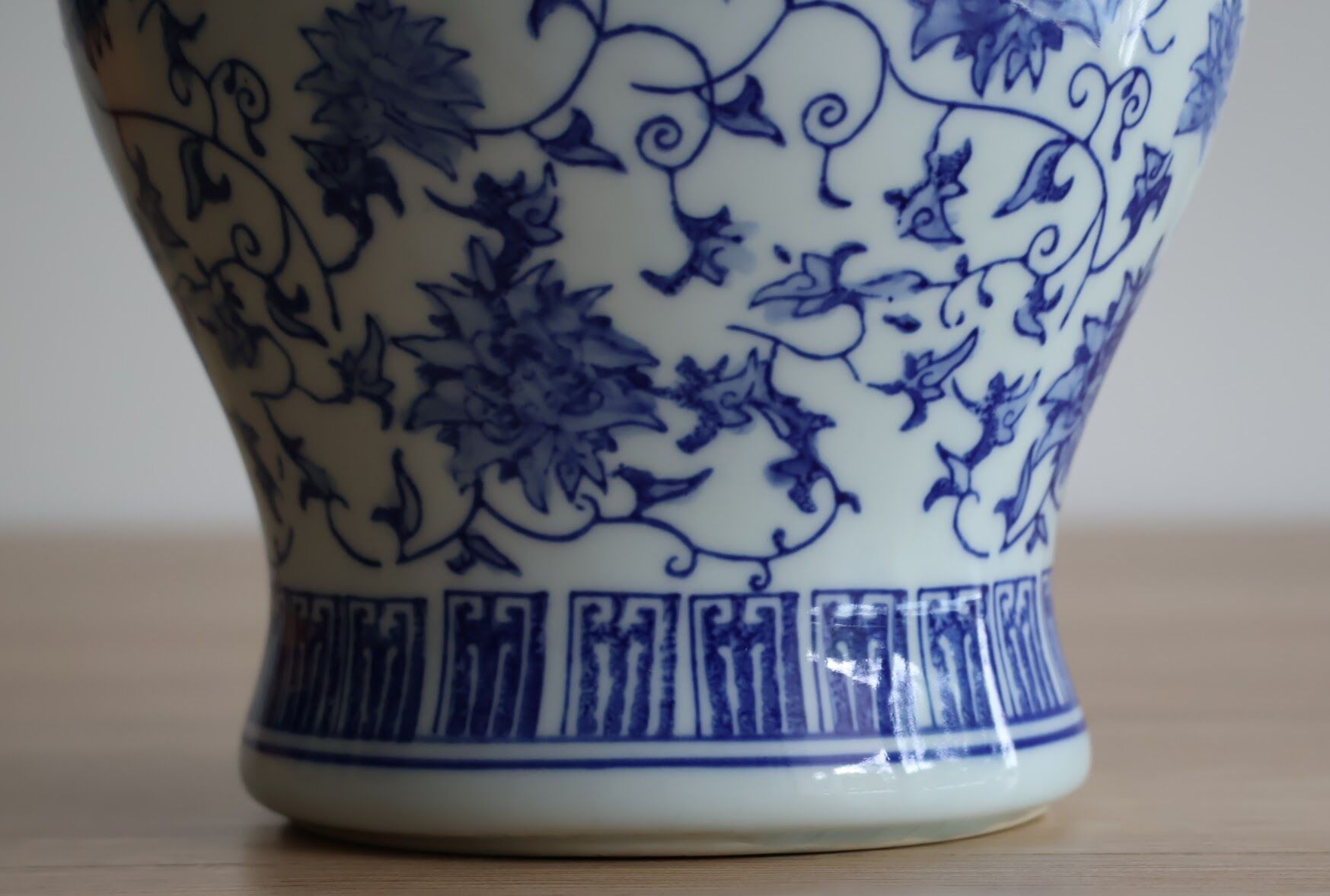 Grand pot à gingembre en porcelaine chinoise