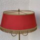 Vintage brass floor lamp in scale and opaline 1950