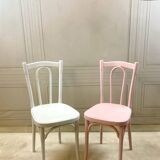 Vintage Thonet bistro chairs – pastel colours