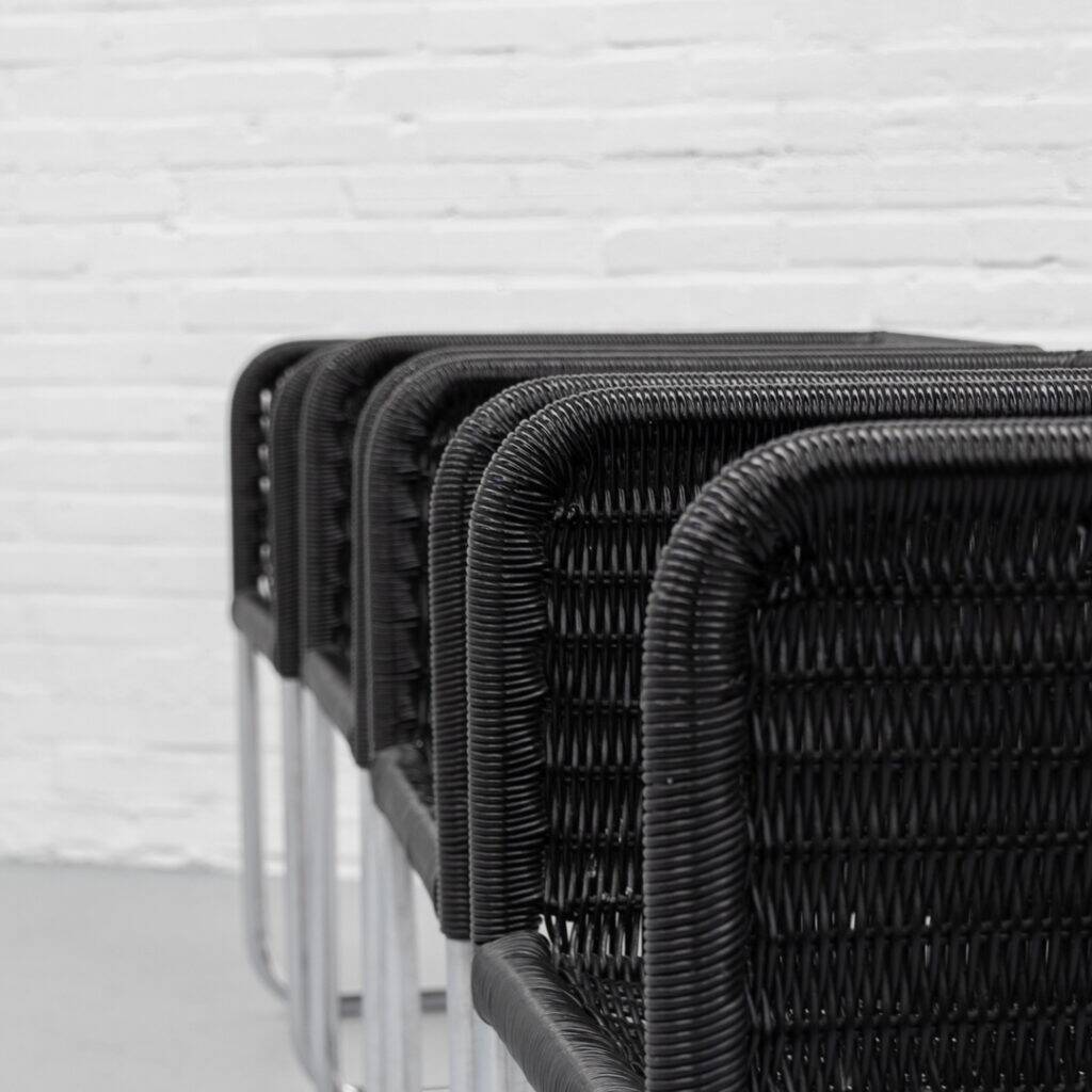 Ensemble de chaises de salle à manger Tecta D44 des années 1980