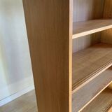 Vintage modernist oak display bookcase