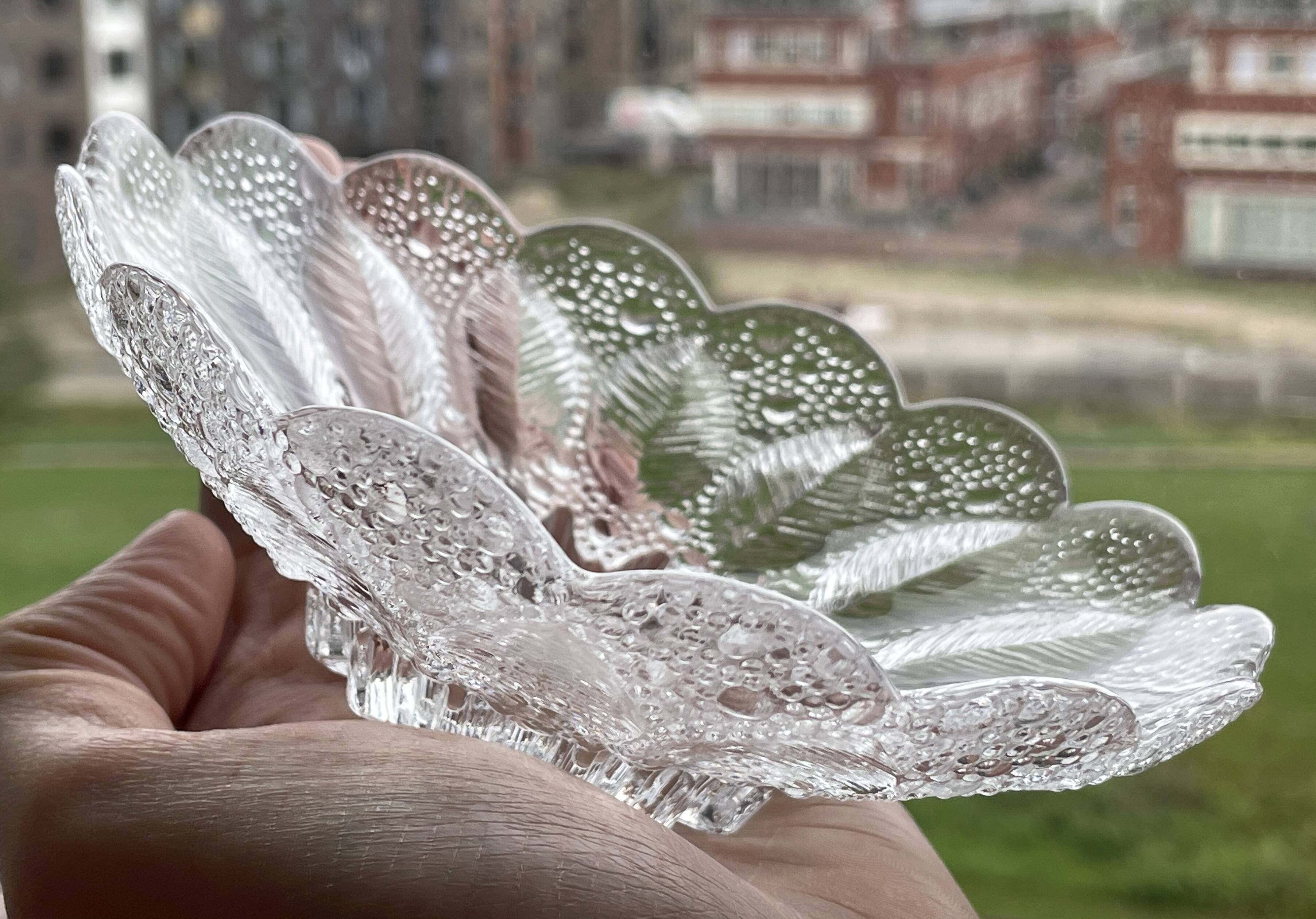 Lausitzer Glaswerke, East German (GDR) Crystal Glass Serving Bowl, Medea Design by R. Koschnick