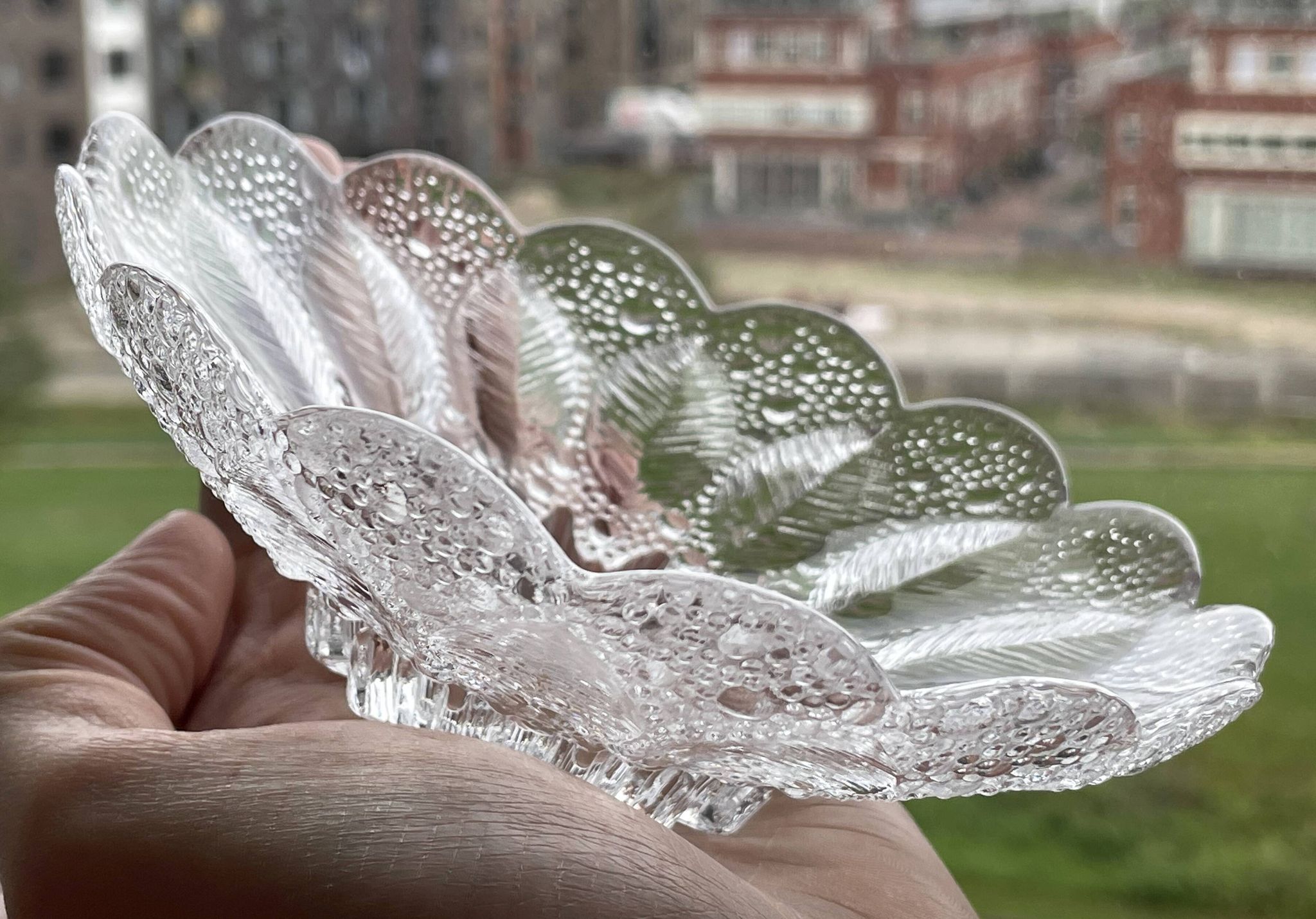 Lausitzer Glaswerke, East German (GDR) Crystal Glass Serving Bowl, Medea Design by R. Koschnick