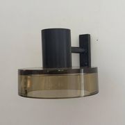 Simple wall light in glass and yellow-brown metal by Seguso, 1950s, Italy.
