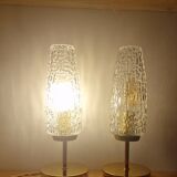 Arlus Textured Tulip Touch Bedside Lamp Duo