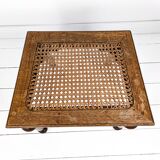 Tabouret vintage tressé viennois tourné table d'appoint vieux tabouret de piano banc de piano orneme