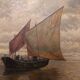 Marine painting, sailboat