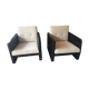 Pair of low chairs, 70s