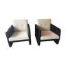 Pair of low chairs, 70s