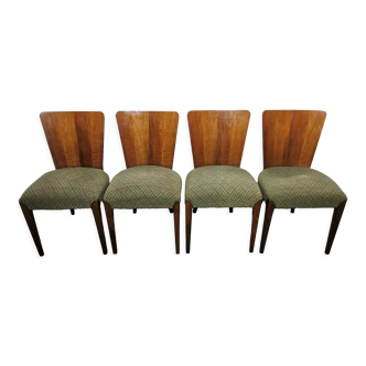 4 art deco dining chairs by Jindrich Halabala