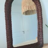 Old wicker mirror