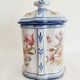 Earthenware box decoration of flowers Faience factory of Charolles