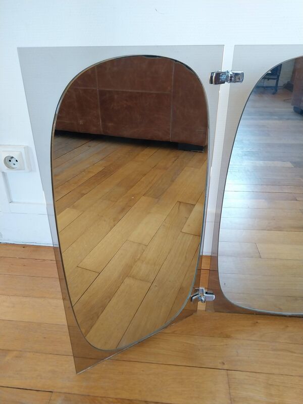 Miroir tryptique Fontana arte vintage