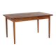 Rectangular extendable Danish dining table 'Flovt' in modern mid-century teak.