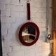 Round velvet mirror