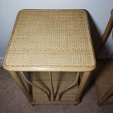 Rattan bedside tables