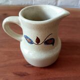 Vintage floral pattern stoneware coffee set, Saint-Amand Sologne earthenware