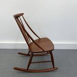 Mid-Century Rocking Chair by Illum Wikkelsø for Niels Eilersen