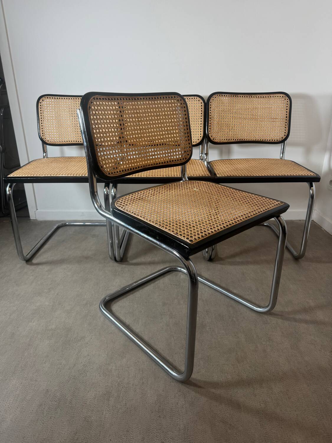 4 chaises Cesca Marcel Breuer  b32 - made in Italy