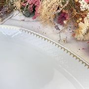 2 raviers porcelaine blanche dorée bavaria modèle "annabell"