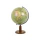 Vintage globe with compass on oak base from the 1940s