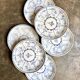 6 Boch La Louvière blue glazed earthenware bread plates, "Copenhagen" service - 1920s-30s
