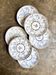 6 Boch La Louvière blue glazed earthenware bread plates, "Copenhagen" service - 1920s-30s