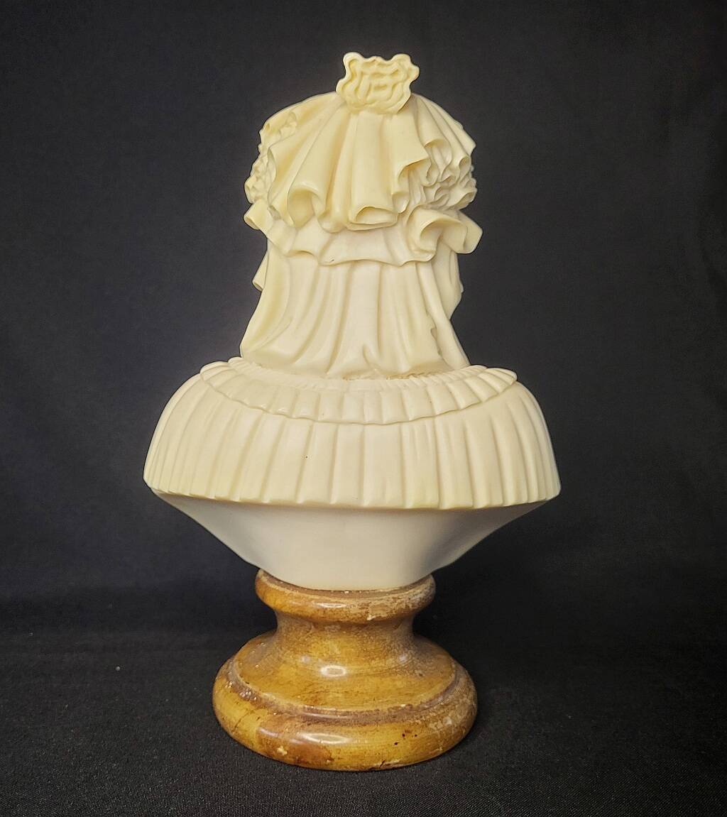 Bust of Angelica Maria by Gianneli Faux Alabaster on Marble