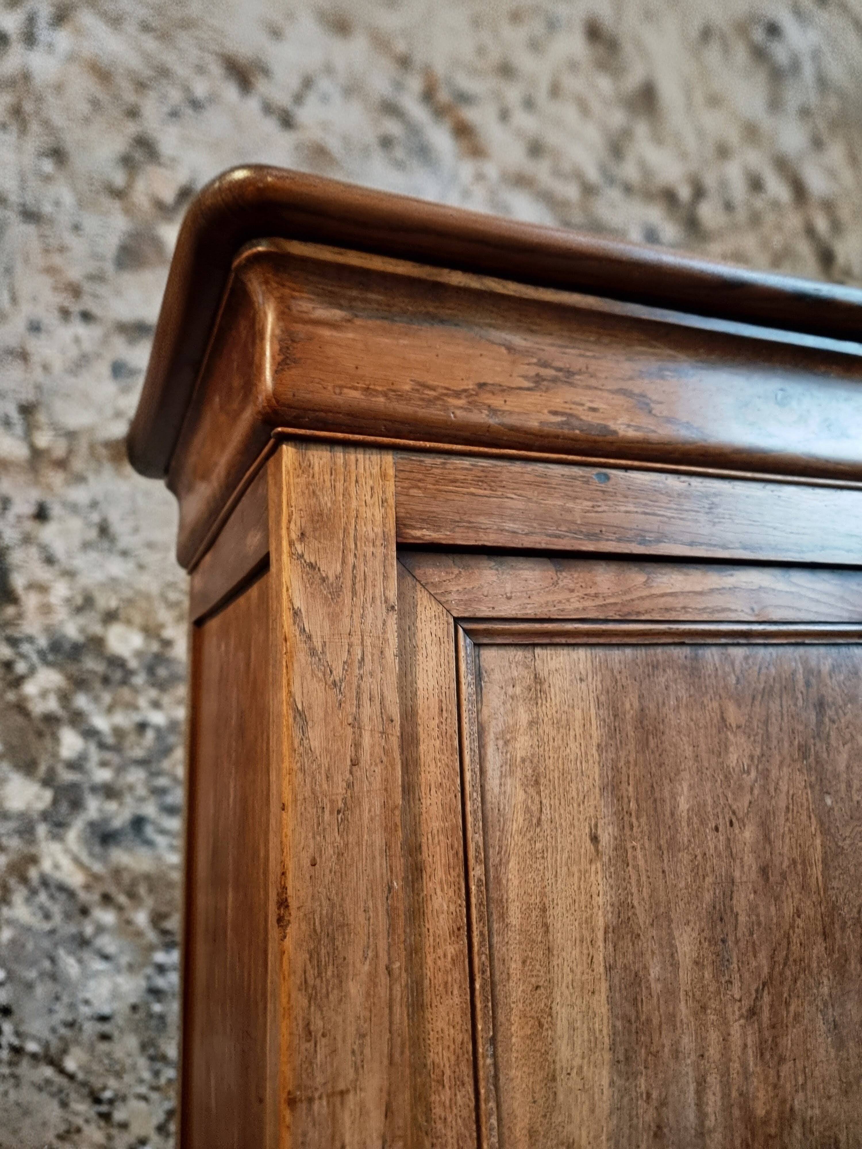 Antique French oak sideboard – 19th century