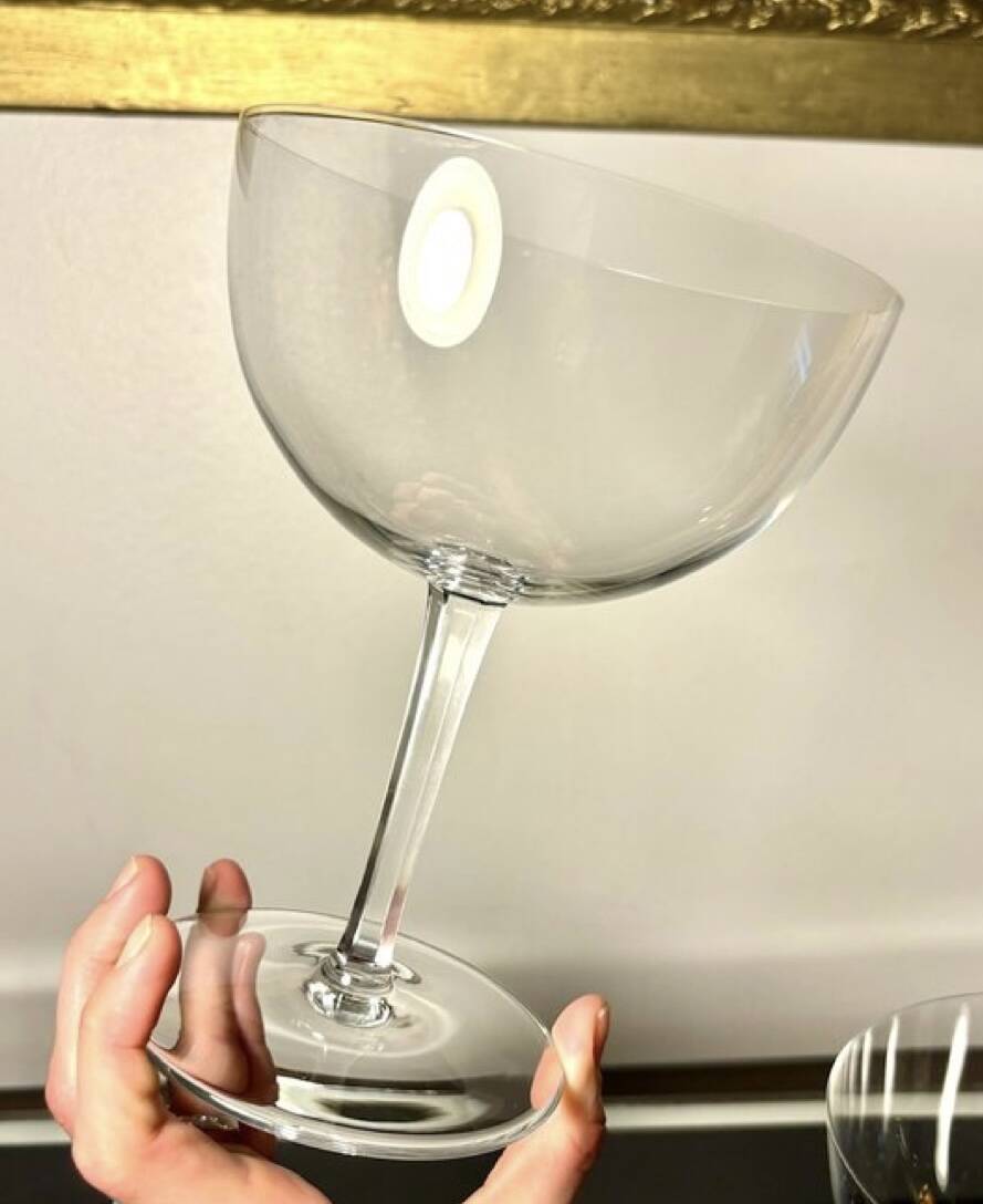 2 tasting champagne glasses Baccarat