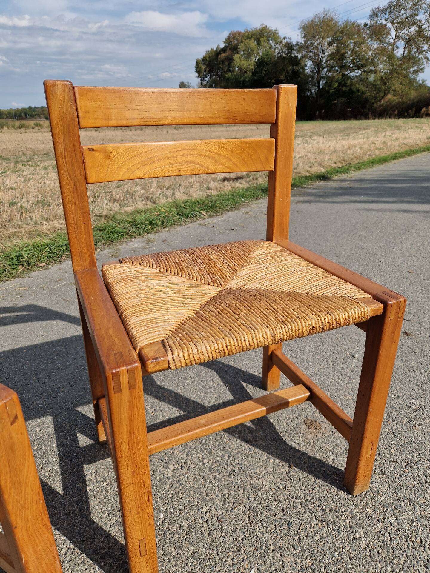Set of 4 elm chairs from the Regain house.