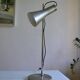 Brushed aluminium and chrome metal desk lamp 70's 1970
