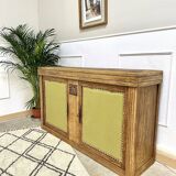 Country sideboard fabric doors