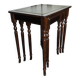Set de trois tables gigogne dessus cuir