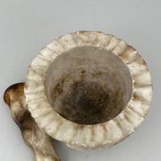 Pharmacy mortar and pestle in alabaster China man's face