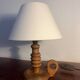 Sculpted wooden table lamp from the 1960s.