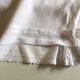 Pillowcase 19th century house at bellows in linen thread