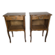 Pair of Louis XV style oak bedside tables