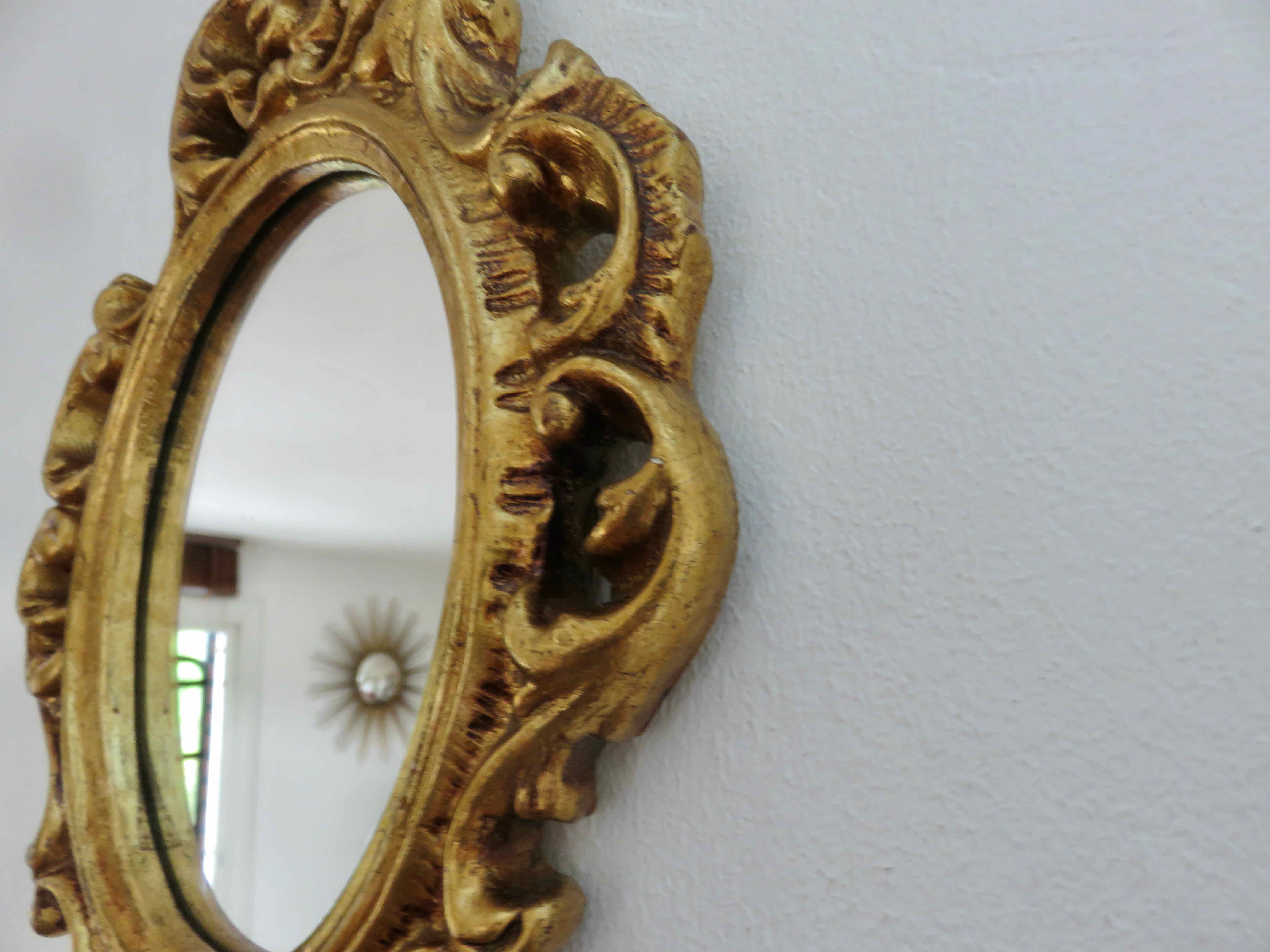 Golden mirror style " baroque " 60s 70s