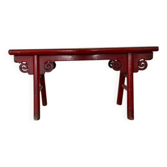 Antique chinese carved wood bench