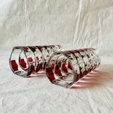 Pair of vintage Windsor Ruby vases - JG Durand for Luminarc
