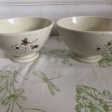 Set of 2 large Sarreguemines bowls - Vintage