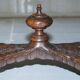 Carved Walnut Baroque Venetian Bench with Leather