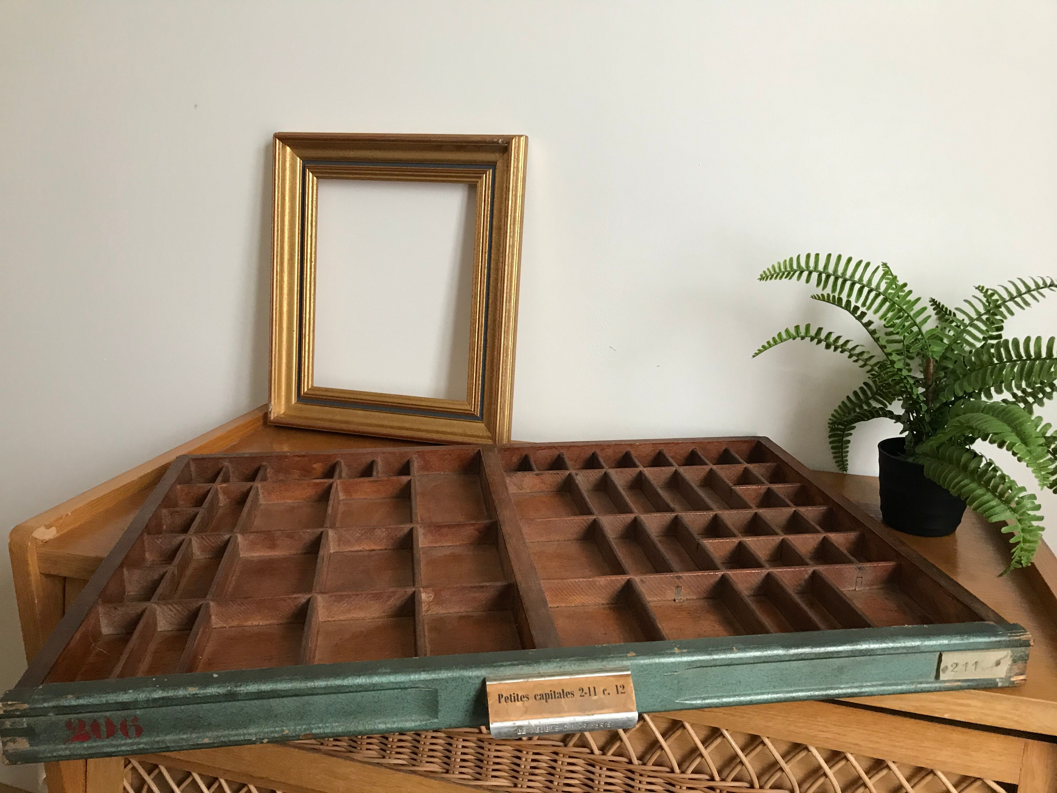 Old printing cabinet drawer locker