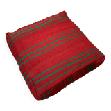 Moroccan Ottoman Pouf - Berber Cushion Cover - Decorative Cushions - Red Moroccan Cushion