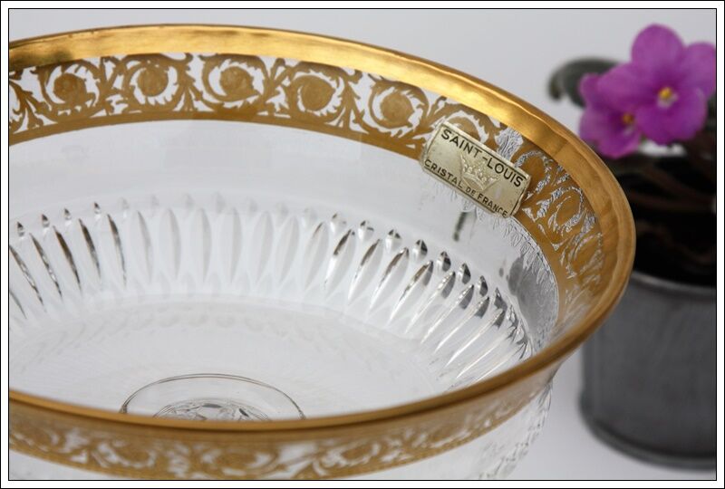 Fuit cup or centerpiece by St Louis Crystal model Thistle