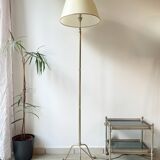 Vintage brass and bronze tripod floor lamp