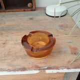 Vintage amber glass ashtray